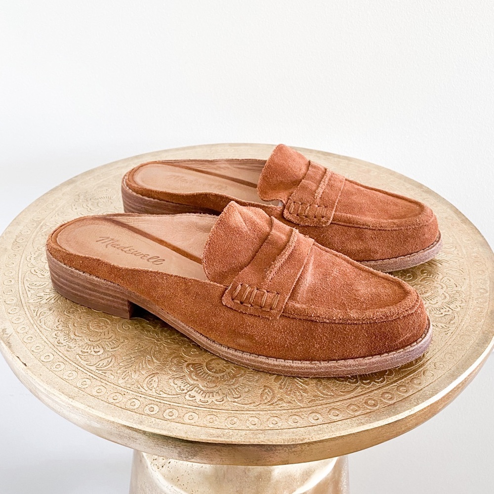 Madewell Elinor Leather Slide On Loafer Mules